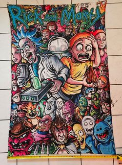 Rick and Morty Tapestry 42" ×40"