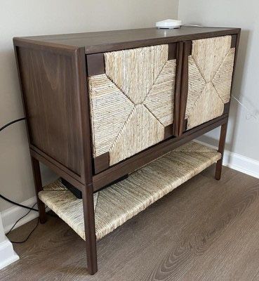 Withania 2 Door Cabinet Vintage Woven Accent