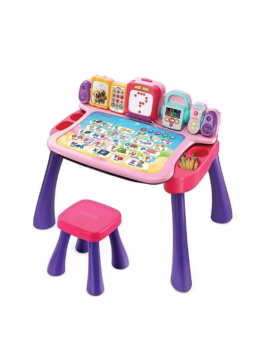 2 Pink V-Tech Write and Explore Desks Available