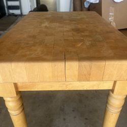 Heavy Butcher Block Table 