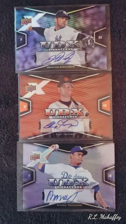 Yankees, Dodgers, Giants autographs. 3 MLB autographs Upper Deck 2008