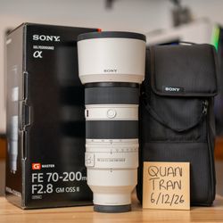 Sony 70-200mm f2.8 GM II Lens