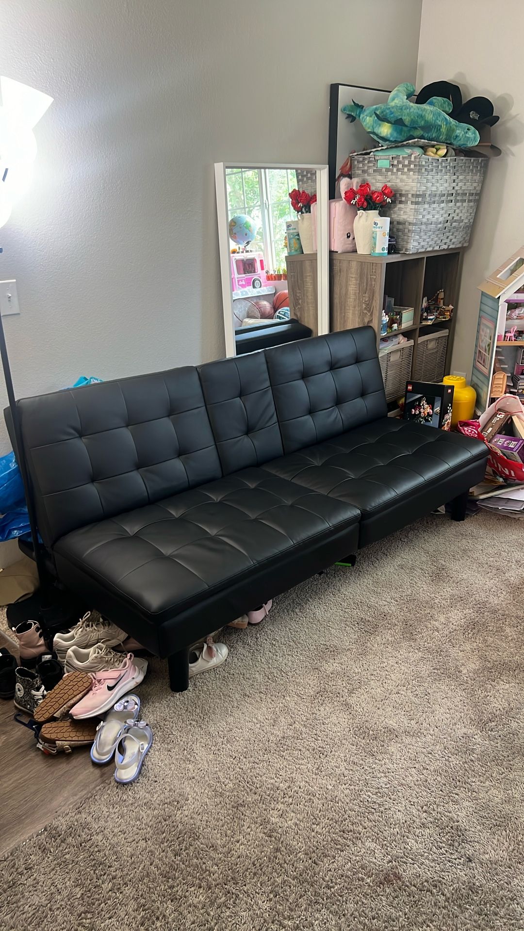 Faux Leather Couch