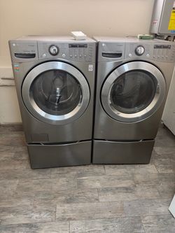 LG Front Load Washer & Dryer Set – Stainless Steel