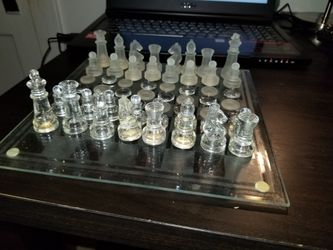Dominican Made Glass Chess