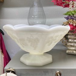 Milk Glass Fruit Bowl