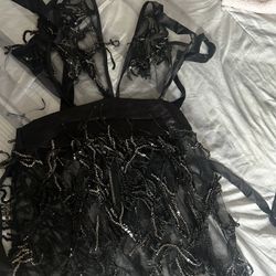 sheer black dress 
