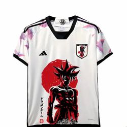 Soccer Jersey Dragon Ball , JAPAN 2022/23 SHIRT - AWAY EDITION GOKU Soccer Jersey Anime 
