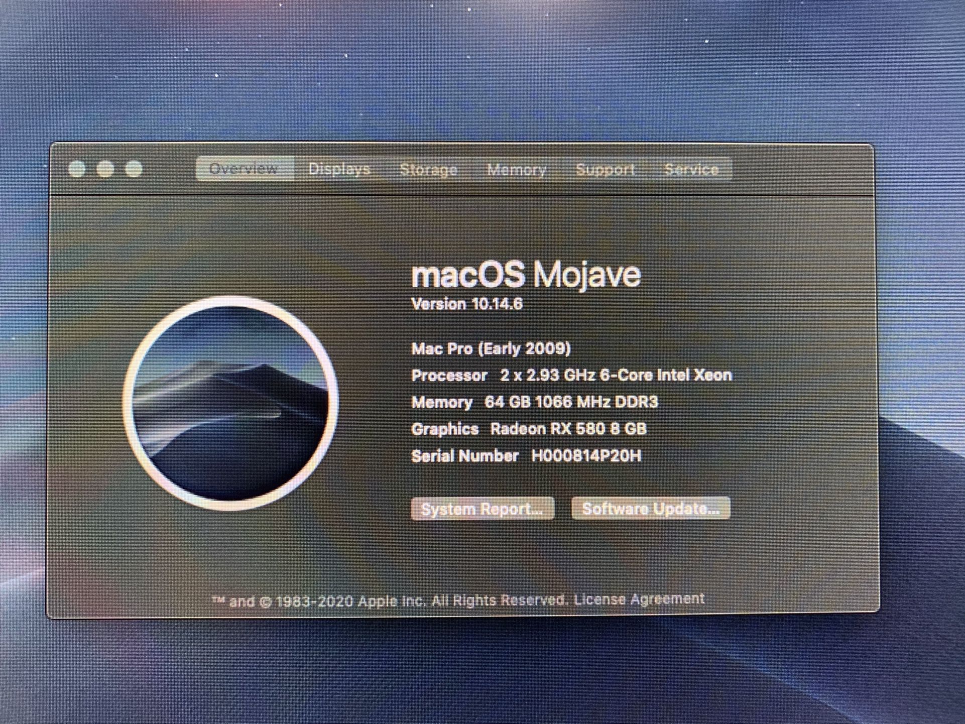 Apple Mac Pro 5,1 - Dual CPU 2.93ghz 12 Core, 64GB RAM, PCIe SSD, Mojave