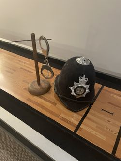 Antique Police Handcuffs And Cover