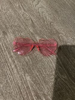 Hot Pink Heart Shaped Glasses