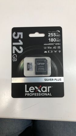 Lexar Pro Silver Plus Micro SD V30 512gb Brand New