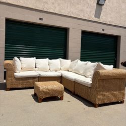 Seagrass Pottery Barn Modular Couch 🛻Delivery Available 🛻