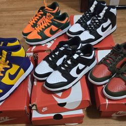 5 New Pairs Of Nike Dunks Sizes 10, 10.5 