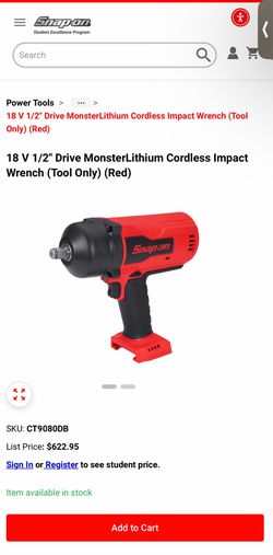Snap On 18v 1/2 impact