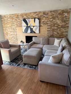 FREE DELIVERY🚚 Macy’s Modular Sectional W Chair & Storage Ottoman Set