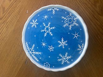 Christmas cake plate and other glass ware