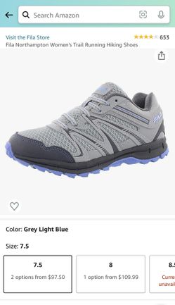 Fila Northampton Women s Trail Running Hiking Shoes for Sale in Spring Valley CA OfferUp