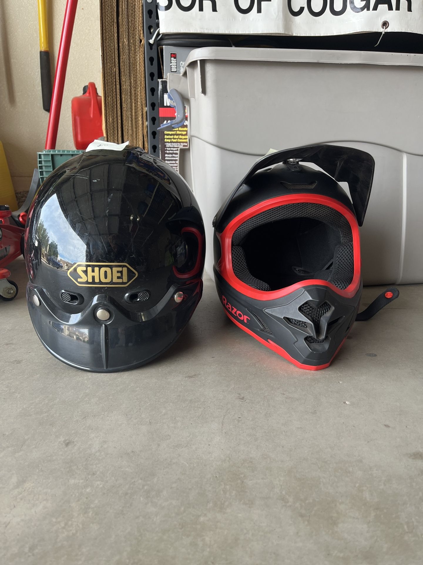 SHOEI MOTORCYCLE HELMET & RAZOR HELMET