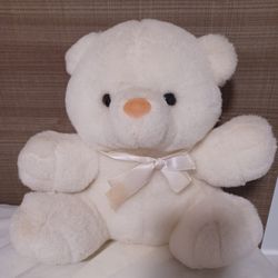 White Teddy Bear Plush - Soft & Cuddly