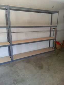 Boltless Shelving 96 in W x 18 in D Warehouse Garage Storage Container Shed Rack Delivery Available