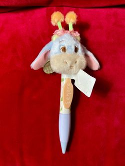 NEW Disney Park Spring Winnie the Pooh Eeyore Plush Pen