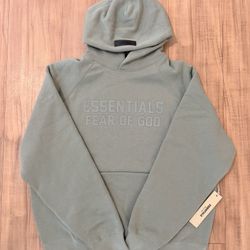 🔥 Essentials Fear of God Hoodie – Sycamore (Muted Green) 🔥