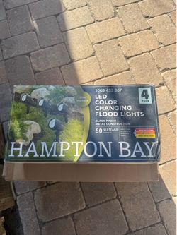 Hampton Bay 4-Pack LED Color Changing Low Voltage Flood Lights