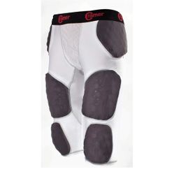 7 Pad Football Girdle With Integrated Hip, Thigh and Tailbone Pads, Designed for Protection from High Impacts, High Hip Pad Coverage, Extra Thigh Prot