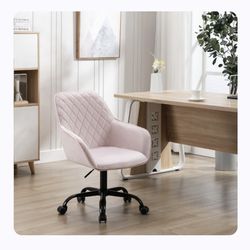 Desk/Vanity Chair - Blush Pink Velvet