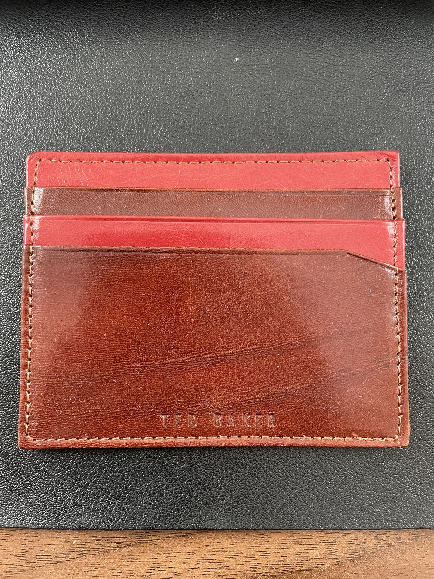 Brown Leather Ted Baker Card Wallet