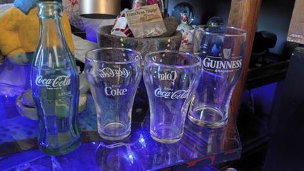 Coca Cola Glasses and Coca Cola Bottle from Taiwan.