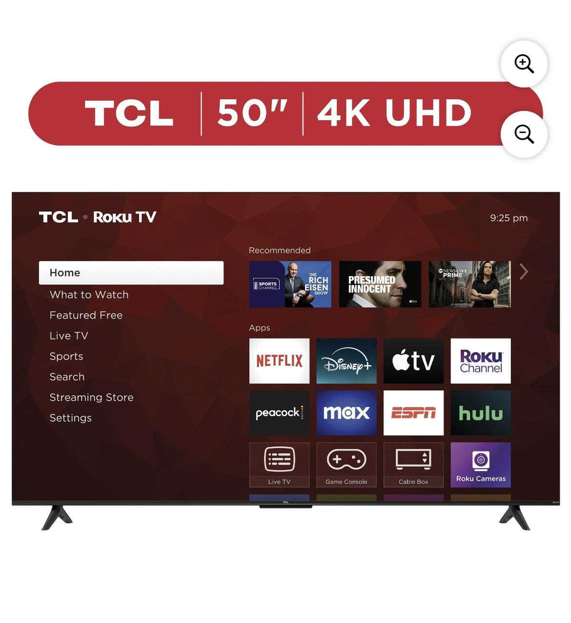 TCL 50” 4K UHD HDR Smart TV with Roku TV