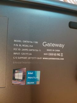 Gateway 15.6" laptop