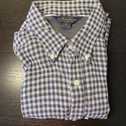 Brooks Brothers 1818 Gray Plaid Button Down Shirt Men XL