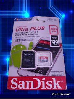 Sandisk Ultra Plus 128gb MicroSD card with Adapter MicroSDXC
