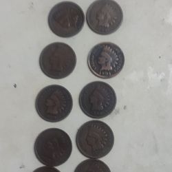 Indian Head Penny Lot Of 10 