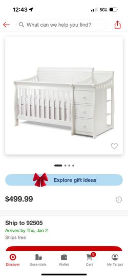 White Baby Crib w/ Mattress