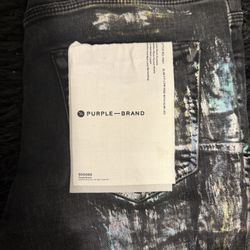 Purple Jeans Rise Grey Size 31 