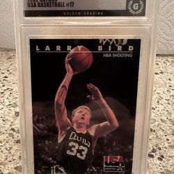 1992 Skybox USA  Larry Bird #17 Slated Mint Grade 9