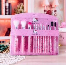 Hello Kitty Makeup Brush Set Of 12pcs 