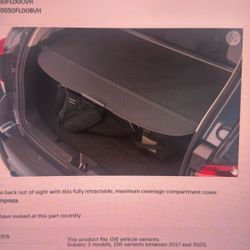 Subaru Crosstrek Cargo Cover
