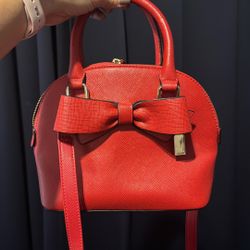 Aldo Red Bow Handbag - Like New - $45