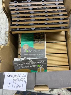 Golden select light brown composite deck tiles 7.75 sqft (8pc)