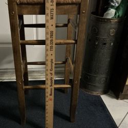 Tall Wooden Bar Stool   