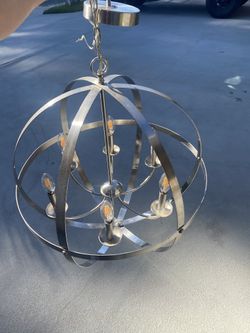 Hanging Sphere Chandellier LED Flametip Bulbs
