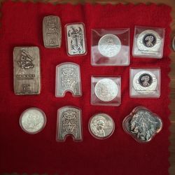 Silver Bars And Rounds 