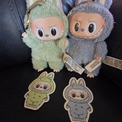 Lot Of 2 Labubu Exciting Macaron Green Grape And Coconut Sea Salt 