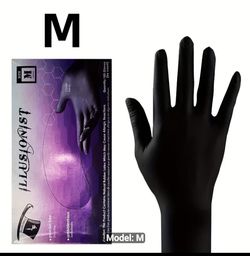 New 100 Count Black Disposable Gloves
