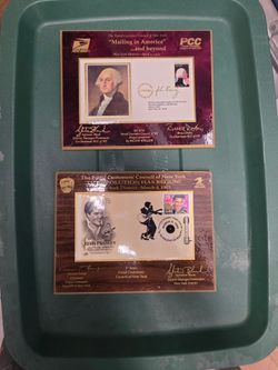 Postal Customer Council of NY Commemorative Plaques Set of 2